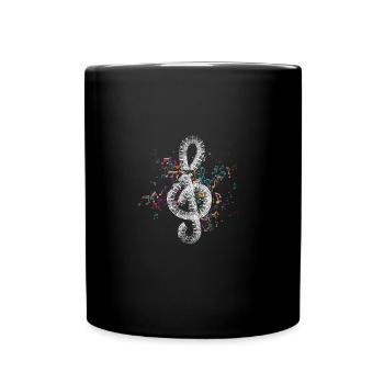 Piano piano player musician - Full Colour Mug - black - Front
