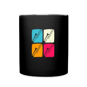 Posaune - Tasse einfarbig - Schwarz - Vorne