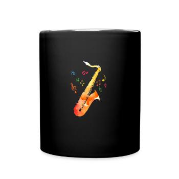 Saxophone musician - Full Colour Mug - black - Front