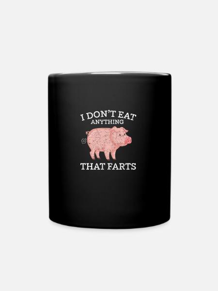 Vegetarier - Tasse einfarbig - Schwarz