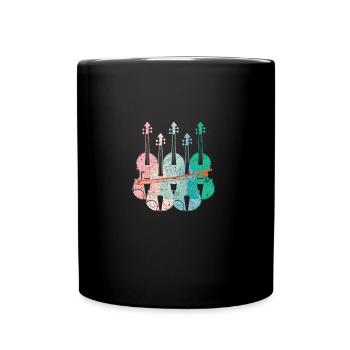 Violine - Tasse einfarbig - Schwarz - Vorne