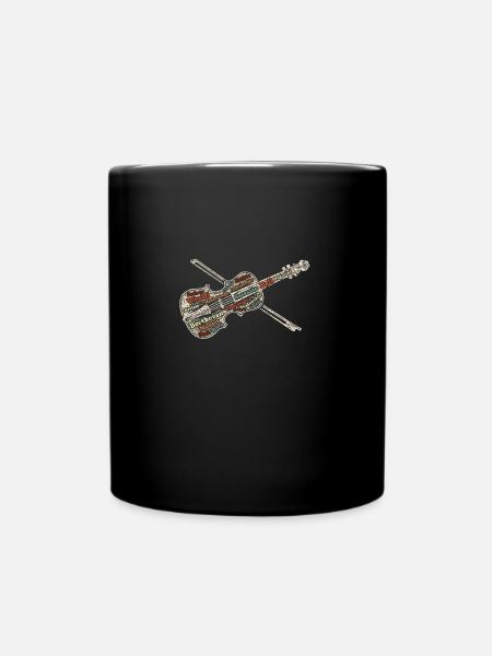 Violin violin - Full Colour Mug - black