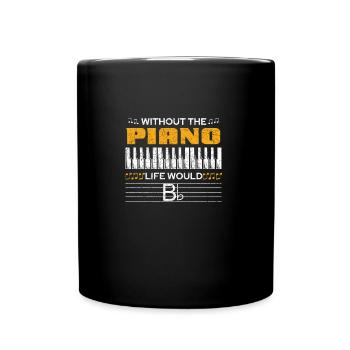 Piano classical music - Full Colour Mug - black - Front