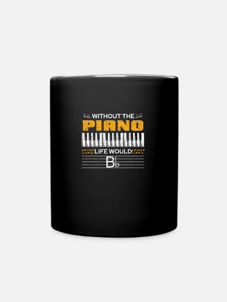 Piano Klassische Musik - Tasse einfarbig - Schwarz