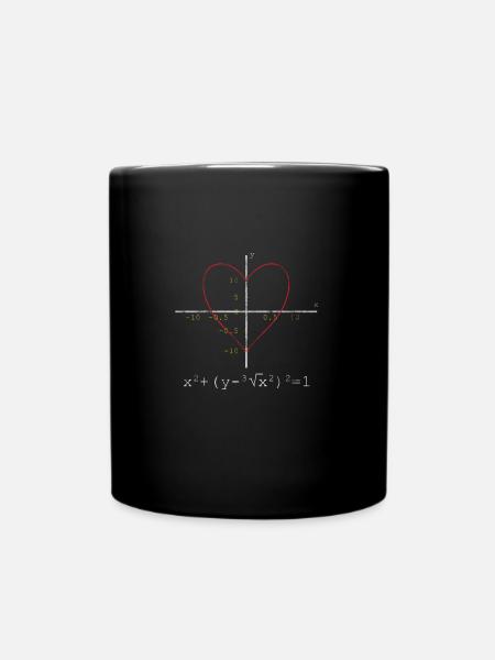 Coeur de maths - Mug uni - noir