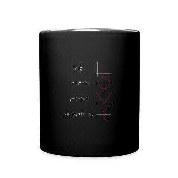 Mathe Zahlen - Tasse einfarbig - Schwarz - Vorne