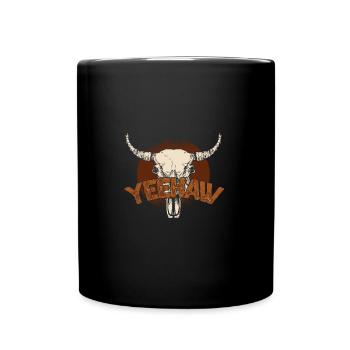 Chapeau de cowboy cowboy - Mug uni - noir - Devant