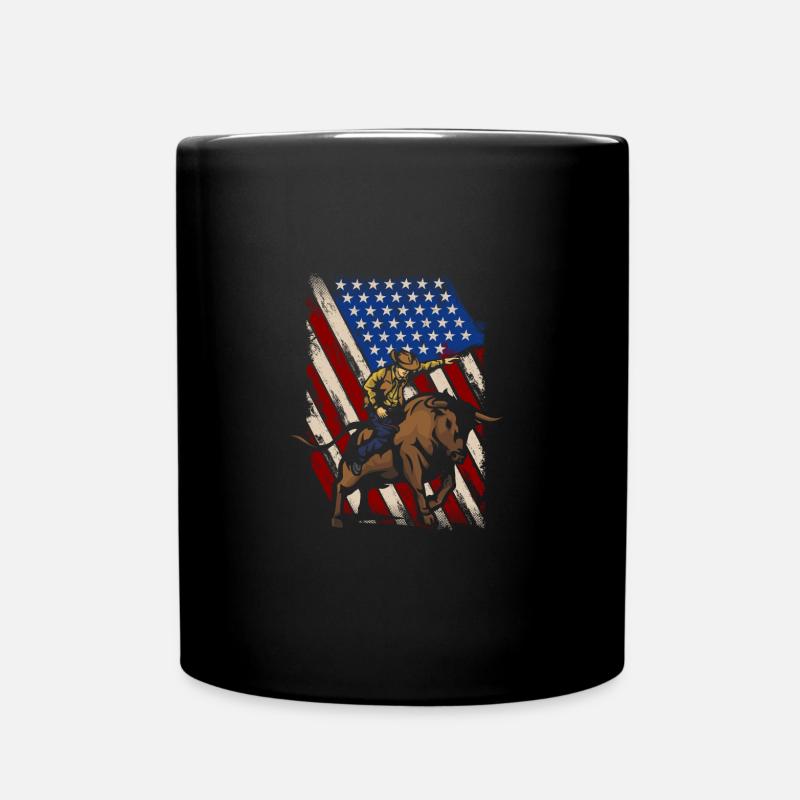 Cowboy Amerika - Tasse einfarbig - Schwarz