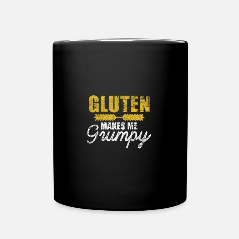 Glutenfrei Lebensmittel - Tasse einfarbig - Schwarz