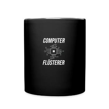 Computer Flüsterer. Computerversteher - Informatik - Tasse einfarbig - Schwarz - Vorne