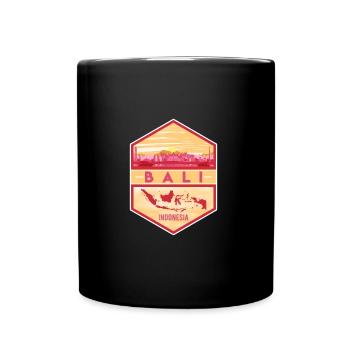 Indonesien Bali - Tasse einfarbig - Schwarz - Vorne