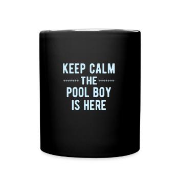 Pool Boy: Gardez votre calme - Mug uni - noir - Devant