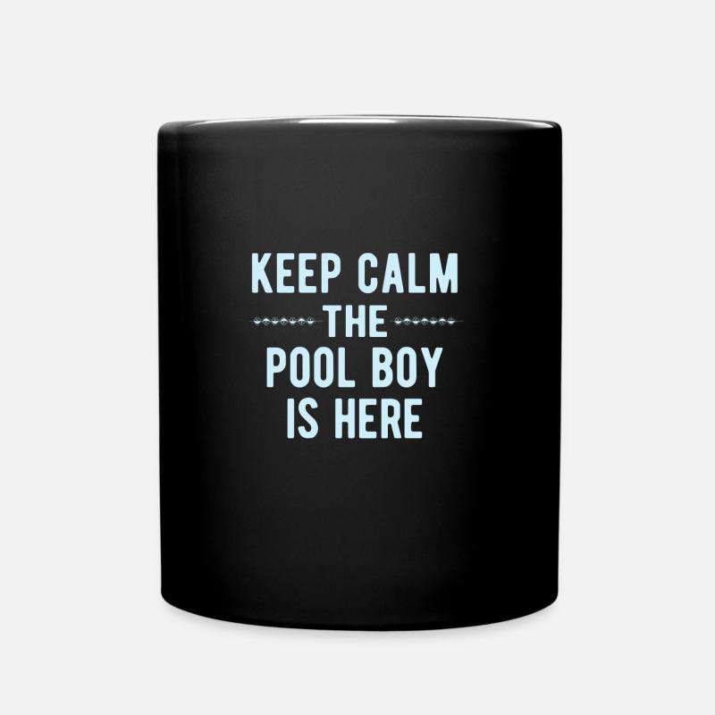 Pool Boy: Keep Calm - Tasse einfarbig - Schwarz