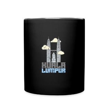 Kuala Lumpur Wolkenkratzer - Tasse einfarbig - Schwarz - Vorne