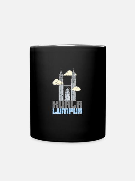 Kuala Lumpur Wolkenkratzer - Tasse einfarbig - Schwarz
