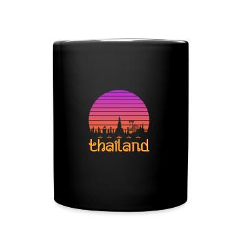 Thailand - Tasse einfarbig - Schwarz - Vorne