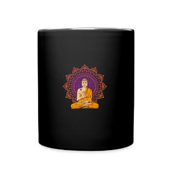 Thailand Buddha - Tasse einfarbig - Schwarz - Vorne