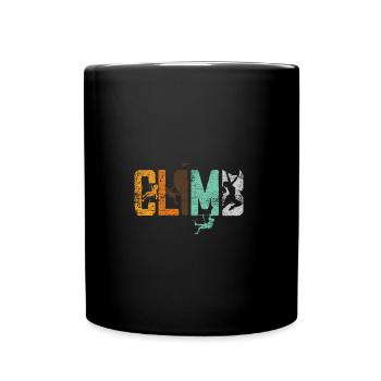 Klettern - Tasse einfarbig - Schwarz - Vorne