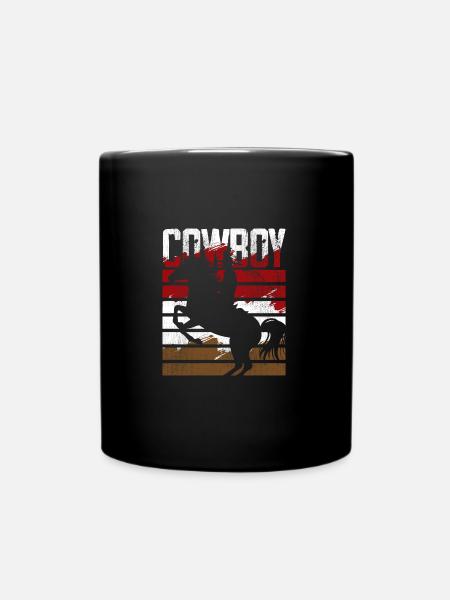 Cowboy cowboy boots - Full Colour Mug - black