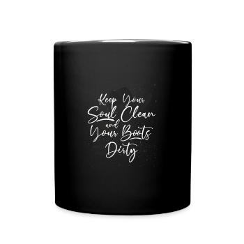 Wild west cowboy boots - Full Colour Mug - black - Front