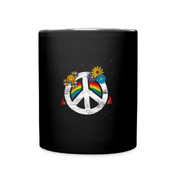 Cadeau de signe de paix - Mug uni - noir - Devant