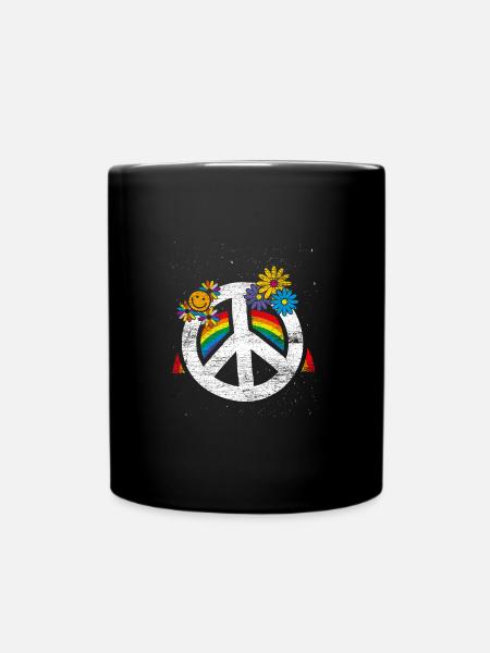 Peacezeichen Geschenk - Tasse einfarbig - Schwarz