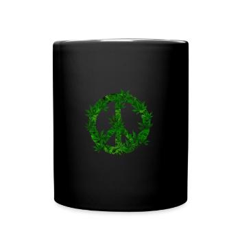 Signe de paix - Mug uni - noir - Devant