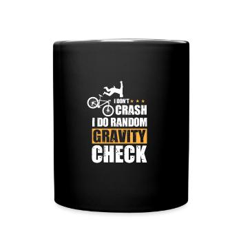 I Don't Crash I Do Random Gravity Checks Mountain - Full Colour Mug - black - Front