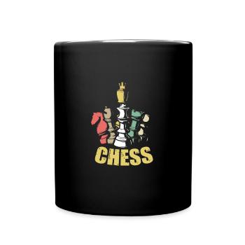 Chess King Chess Queen Chessmaster Chess Retro - Mug uni - noir - Devant