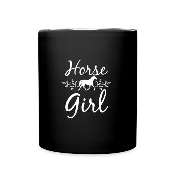 Cowboy Horse Country Western Outfit Pferdemädchen - Tasse einfarbig - Schwarz - Vorne