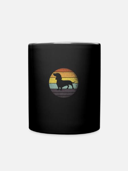 Teckel rétro - Mug uni - noir