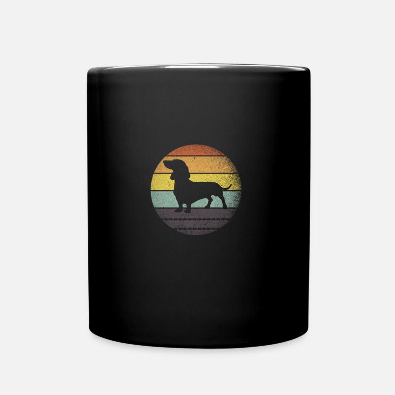 Teckel rétro - Mug uni - noir