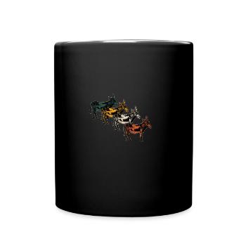 Esel Tiere - Tasse einfarbig - Schwarz - Vorne