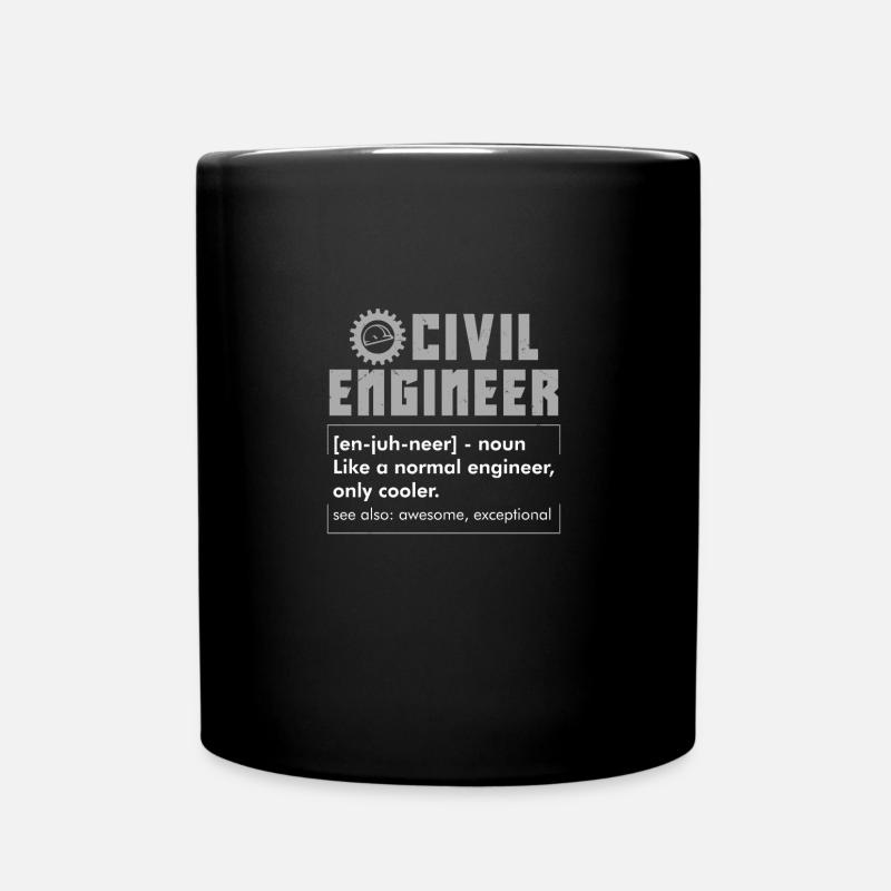 CIVIL ENGINEERING: Civil Engineer Definition - Full Colour Mug - black