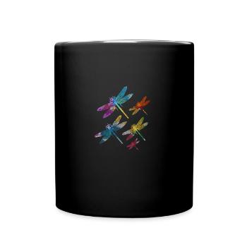 Libelle - Tasse einfarbig - Schwarz - Vorne