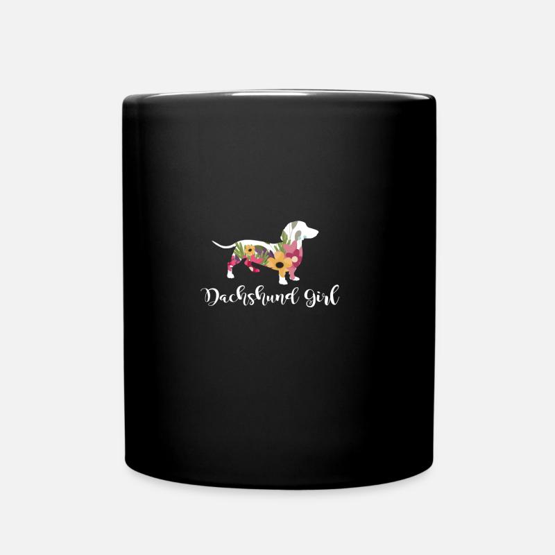 Dackel Hundeliebhaber Mädchen - Tasse einfarbig - Schwarz