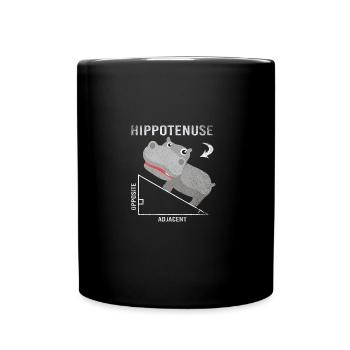 Mathématicien hippopotame - Mug uni - noir - Devant