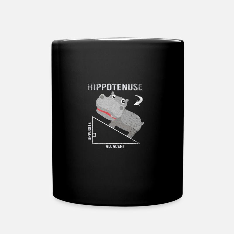 Hippopotamus Mathematiker - Tasse einfarbig - Schwarz