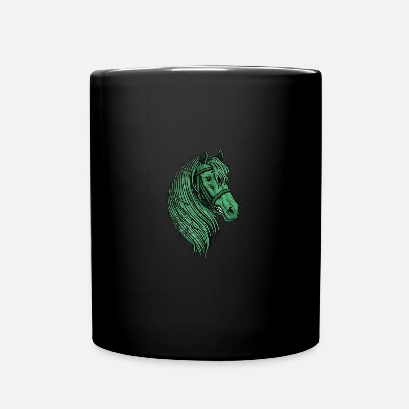 Pferd - Tasse einfarbig - Schwarz