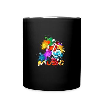 Clef musician composer - Full Colour Mug - black - Front