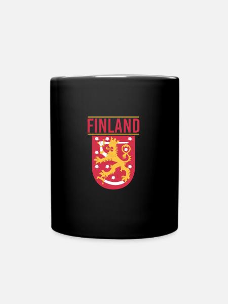 Suomen vaakuna - Yksivärinen muki - musta