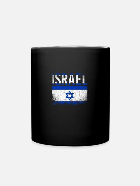 Israel Davidstern - Tasse einfarbig - Schwarz