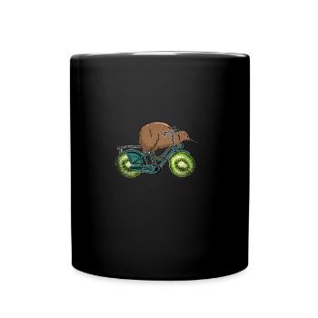 Kiwi - Tasse einfarbig - Schwarz - Vorne
