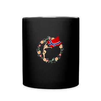 Norwegen Wikinger Norweger - Tasse einfarbig - Schwarz - Vorne