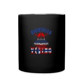 Norwegen Wikinger - Tasse einfarbig - Schwarz - Vorne