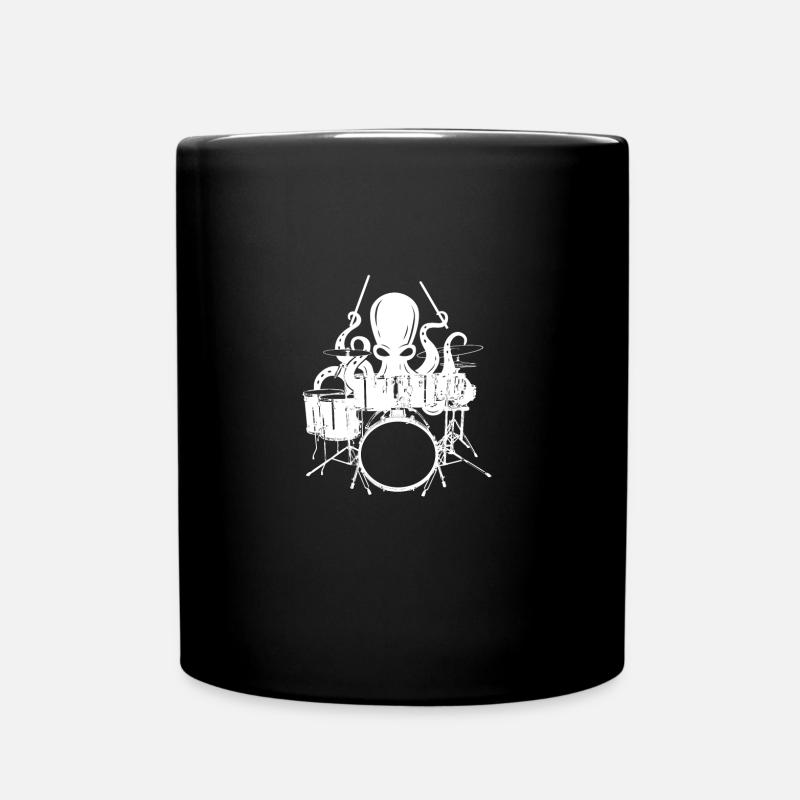 Oktopus Schlagzeuger - Tasse einfarbig - Schwarz