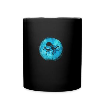 Oktopus - Tasse einfarbig - Schwarz - Vorne
