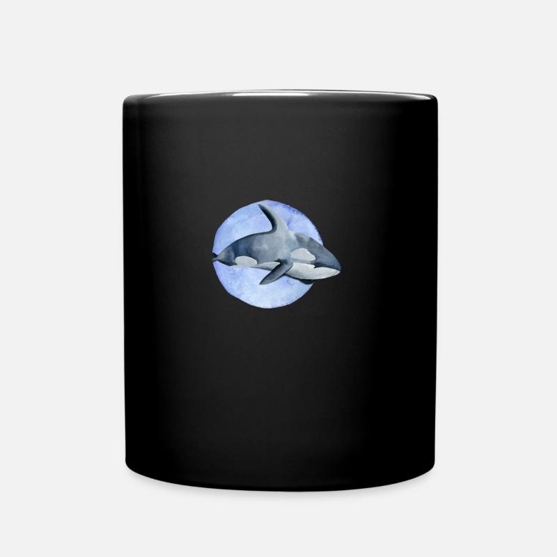 Orca Raubtier Fisch - Tasse einfarbig - Schwarz