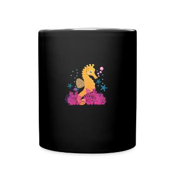 Seahorse seahorse - Full Colour Mug - black - Front
