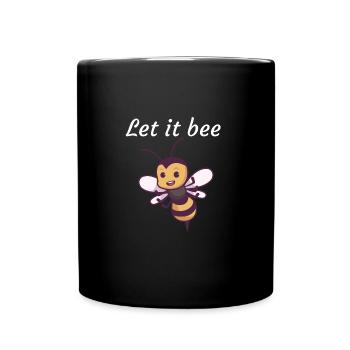 Let it bee - Tasse einfarbig - Schwarz - Vorne
